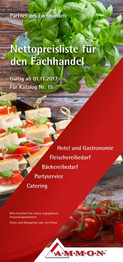 Titel der Nettopreisliste zum Katalog Nr. 15