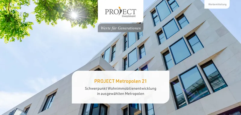 Kundenflyer Metropolen 21 mit Glasfassade