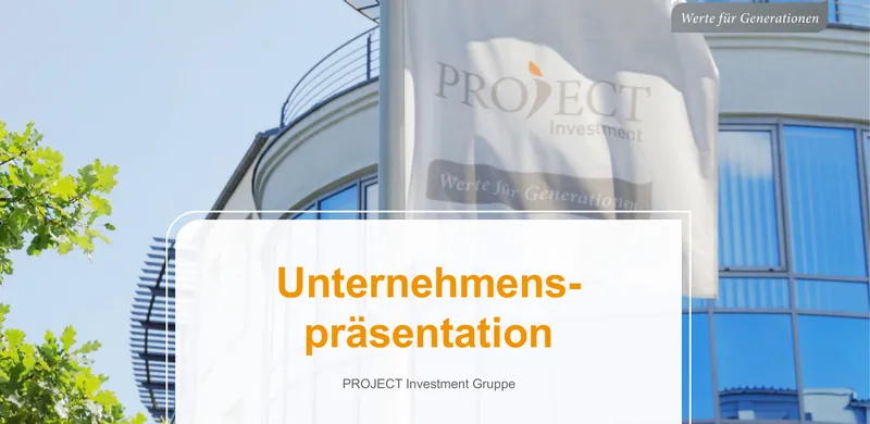 Titelfolie der Unternehmenspräsentation